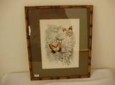 QUADRO VIDRO COM MOLDURA MADEIRA